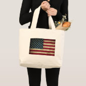 Grand Tote Bag Drapeau des Etats-Unis (Devant (produit))