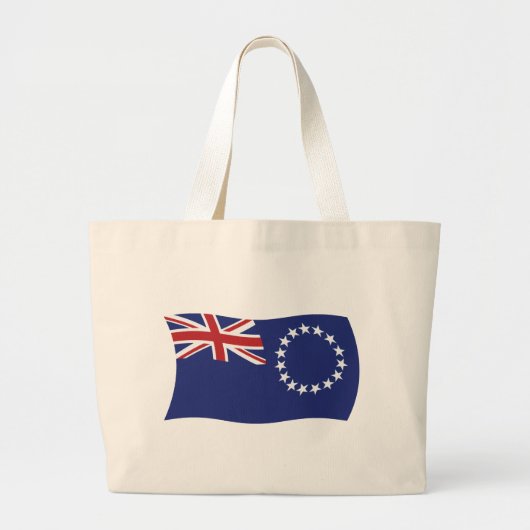 Grand Tote Bag Drapeau des Îles Cook (Devant)