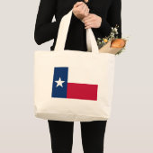Grand Tote Bag Drapeau d'État du Texas (Devant (produit))