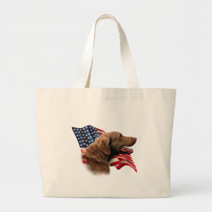 Grand Tote Bag Drapeau d'extraction de la baie Chesapeake