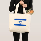 Grand Tote Bag Drapeau d'Israël (Devant (produit))