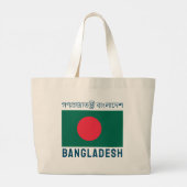 Grand Tote Bag Drapeau du Bangladesh (Dos)