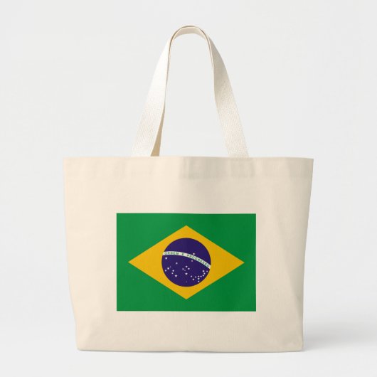 Grand Tote Bag Drapeau du Brésil (Devant)