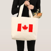 Grand Tote Bag Drapeau du Canada (Devant (produit))