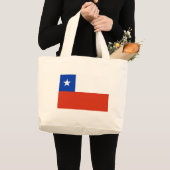 Grand Tote Bag Drapeau du Chili (Devant (produit))