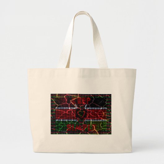 Grand Tote Bag Drapeau fissuré : Faites simple - Résilience kenya (Devant)