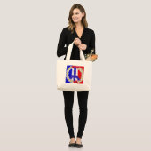 Grand Tote Bag drapeau français (Devant (modèle))