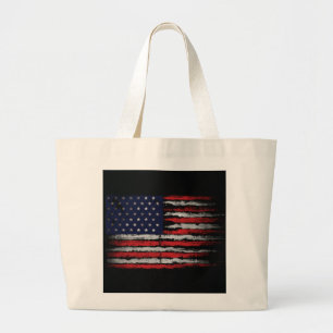 Grand Tote Bag Drapeau Grunge U.S.A