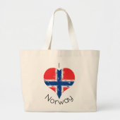 Grand Tote Bag Drapeau norvégien I Heart Norway (Devant)