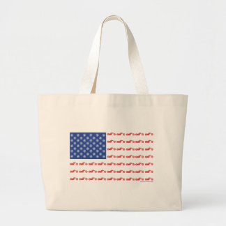 Grand Tote Bag Drapeau patriotique de la moto-hélicoïdale