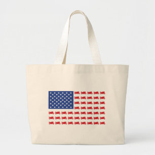 Grand Tote Bag Drapeau Patriotique Sport