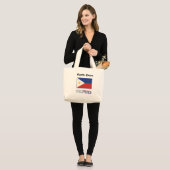 Grand Tote Bag Drapeau philippin et philippin personnalisé (Devant (modèle))