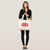 Grand Tote Bag Drapeau Royaume-Uni/Union Jack (Devant (modèle))