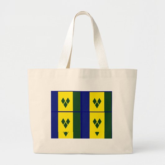 Grand Tote Bag Drapeau Saint-vincent (Devant)