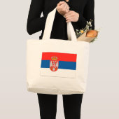 Grand Tote Bag Drapeau Serbie (Devant (produit))
