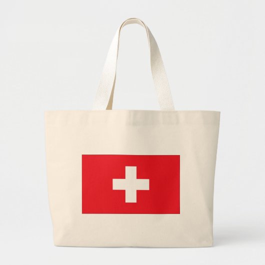 Grand Tote Bag Drapeau suisse (Devant)