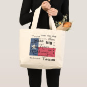 Grand Tote Bag Drapeau Texas Word-Cloud avec Texas (Devant (produit))