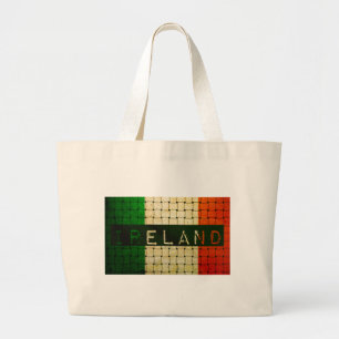 Grand Tote Bag Drapeau tissé irlandais