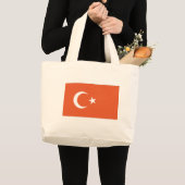 Grand Tote Bag Drapeau turc (Devant (produit))
