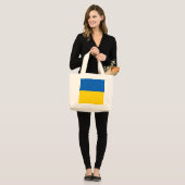 Grand Tote Bag Drapeau ukrainien (Devant (modèle))