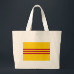 Grand Tote Bag Drapeau vietnamien du sud - đỏ de sọc de Ba de<br><div class="desc">Drapeau vietnamien du sud - đỏ de sọc de Ba de vàng du Vietnam Cờ - drapeau du Vietnam du Sud - drapeau vietnamien du sud - drapeau de la République du Vietnam (drapeau d'héritage et de liberté - cờ Tự de Lá faites le và Di Sản) - hòa de...</div>