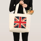 Grand Tote Bag Drapeau vintage d'Union Jack (Devant (produit))