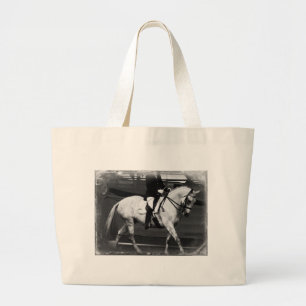 Grand Tote Bag Dressage Horse Grunge