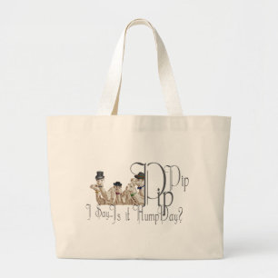 Grand Tote Bag Drôle Camels de la Journée de la Humpe à Monocles