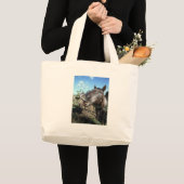 Grand Tote Bag Drôle Cheval brun visage (Devant (produit))