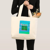 Grand Tote Bag Drôle Inspirational Graphic Je m'ennuie Texte Art (Devant (produit))