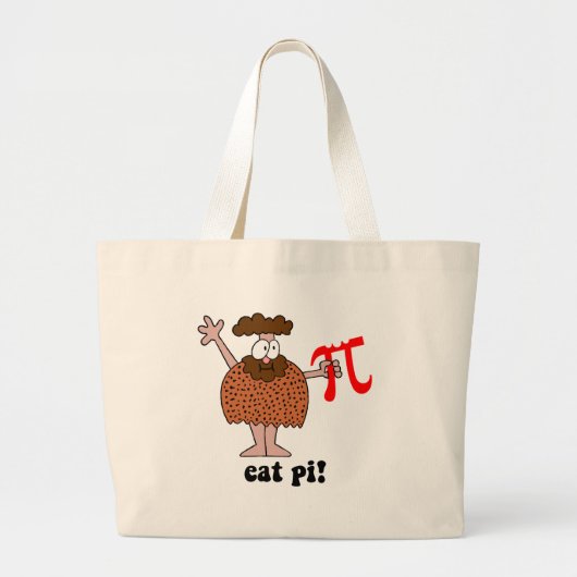 Grand Tote Bag Drôle mangez les maths de pi (Devant)