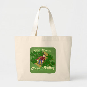 Grand Tote Bag Drôle Nappin Valley Cher Voyage Slogan