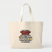 Grand Tote Bag Drôle Respiratoire Thérapeute ... OMG WTF LOL (Devant)
