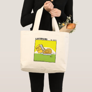 Grand Tote Bag Drôle rôti Turquie Thanksgiving Laftovers Cartoon