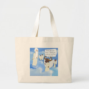 Grand Tote Bag Drôles d'ailes de buffle au paradis Cadeau