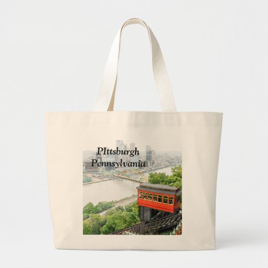 Grand Tote Bag Duquesne Incline à Pittsburgh Pennsylvanie (Devant)