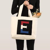 Grand Tote Bag E Monogramme superposé sur le drapeau NLD sur le d (Devant (produit))