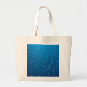 Grand Tote Bag Eau bleue profonde et bulles TIny