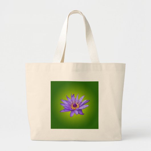 Grand Tote Bag Eau Lily Étang Aquatique Purple Fleurit (Devant)