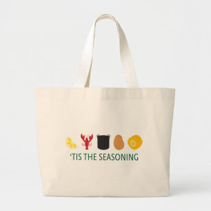 Grand Tote Bag Ébullition de l'écrevisse à l'assaisonnement