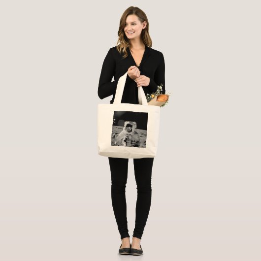 Grand Tote Bag Échantillon de sol lunaire (Devant (modèle))