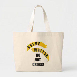 Grand Tote Bag Écrivain de crime Aucun croisement Genre Auteur Hu
