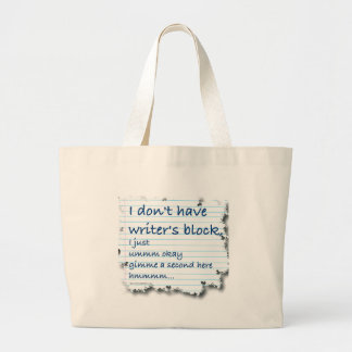Grand Tote Bag Écrivains bloquent les exemples