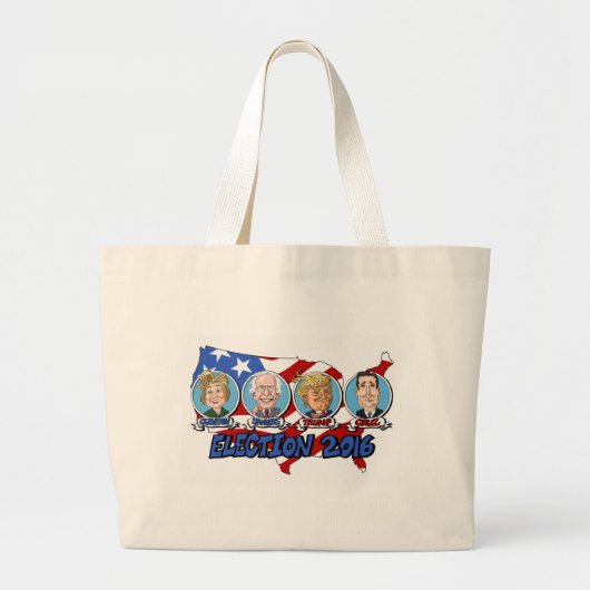 Grand Tote Bag Élection présidentielle de 2016 (Devant)