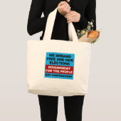 Grand Tote Bag Élections libres et équitables (Devant (produit))