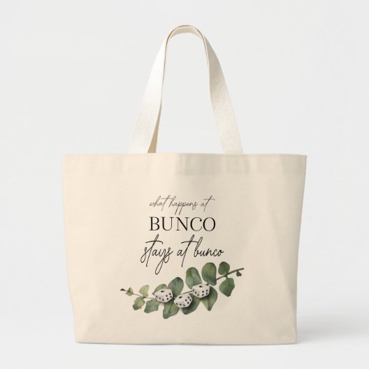 Grand Tote Bag Elégant Eucalyptus Dice Bunco (Devant)
