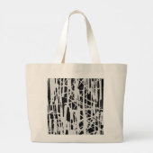 Grand Tote Bag Élégant mignon Simple Noir & Gris (Dos)