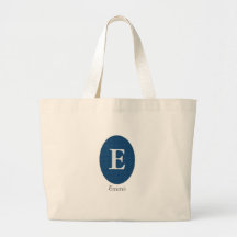 Élégant Monogramme Personnalisé Bleu