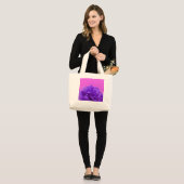 Grand Tote Bag Elegant Purple Raspberry Floral (Devant (modèle))
