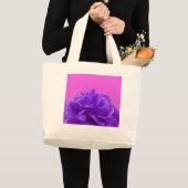 Grand Tote Bag Elegant Purple Raspberry Floral (Devant (produit))